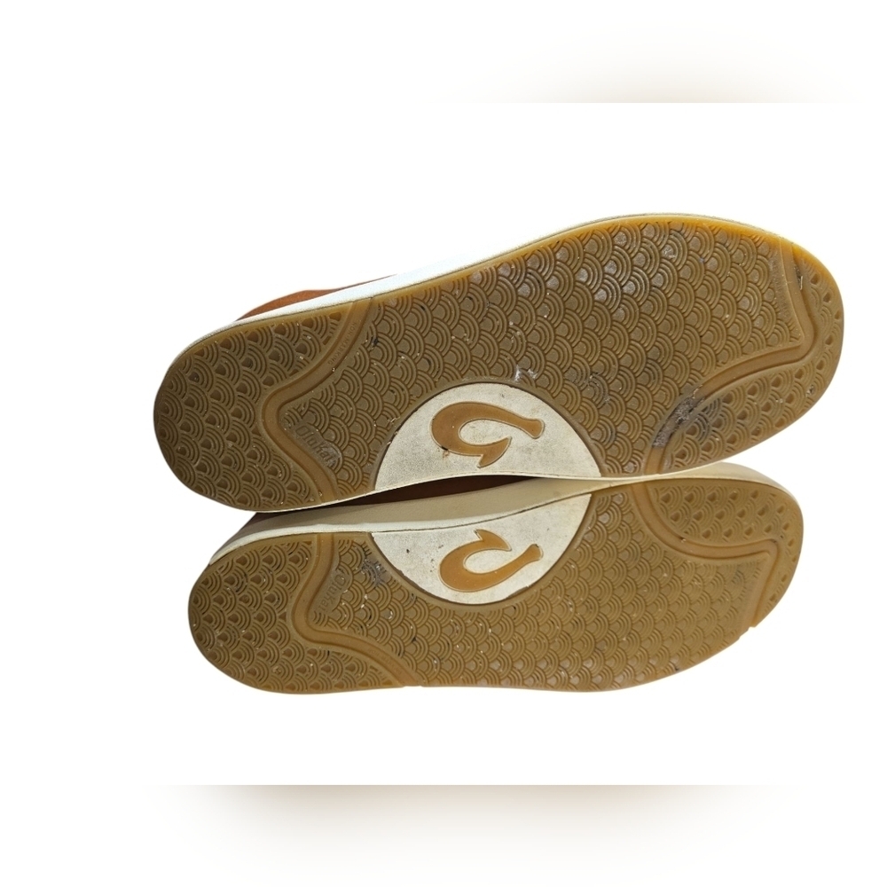 OluKai Men's Lae'ahi Lī 'Ili Leather Lace Up Sneakers- Fox Tan Brown - 9 M - Picture 9 of 9